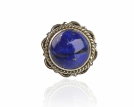 Silver Ring Lapis Orient 12 mm
