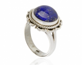Silver Ring Lapis Orient 12 mm