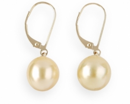 Gold Pearl Earrings JULIA 11 mm