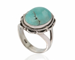 Silver Ring Turquoise Tibet