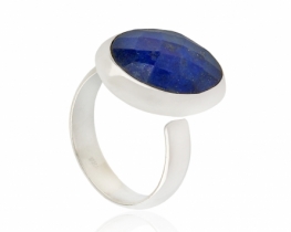 Silver Ring Lapis Lazuli Bohemian