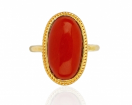 Ring Red Coral Vintage
