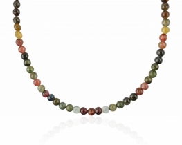 Necklace multicolored Tourmaline 6 mm