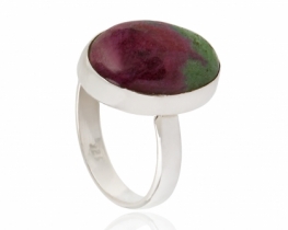 Silver Ring Ruby ​​Zoisite