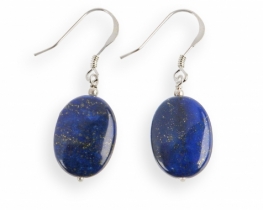 Silver Earrings with Lapis lazuli & Malachite