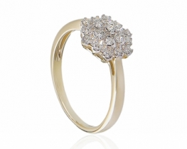 White Gold Ring with Diamonds ILLUMINUM