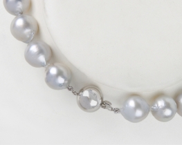 Pearl Necklace SILVER SHINE 15 mm