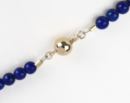 Lapis lazuli Necklace Marine Blue Silver & Gold