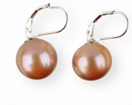Silver Pearl Earrings SERVILIA 13 - 14 mm