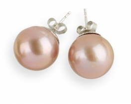 Silver Pearl Earrings SERVILIA 13 - 14 mm