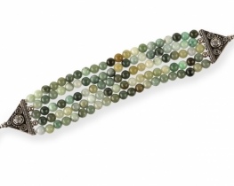 Silver Jade Bracelet 6 mm