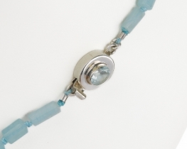 Aquamarine necklace Long Blue
