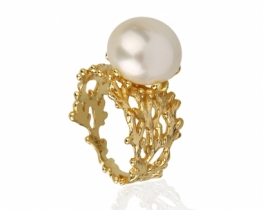 Pearl Ring Doris - Gold Vermeil