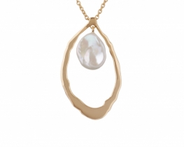 Pearl Necklace - Pendant NICOLLE Gold