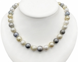 Pearl Necklace Sea & Tahiti Pearls 9 -12 mm