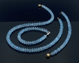 Blue Topaz Necklace & Bracelet Mystic Blue 