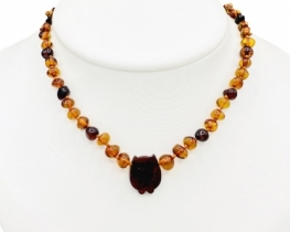 Children's Amber Necklace Turtle & Owl