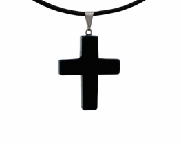 Pendant Cross Obsidian