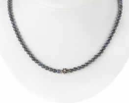 Necklace Blue Sapphire 4 mm