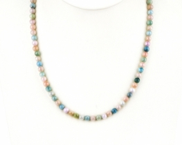 Necklace & Bracelet Morganite 6 mm
