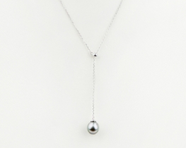 Silver Necklace TAHIA with Tahiti Pearl
