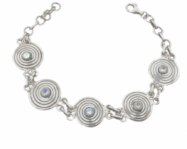 Silver Bracelet Spirals