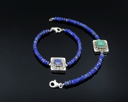 Ogrlica in zapestnica Lapis lazuli Orient