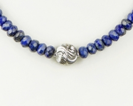 Ogrlica lapis lazuli MERIDIAN 6 mm