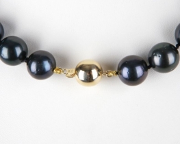 Sea Pearl Necklace TAHITI Black 12 - 15 mm