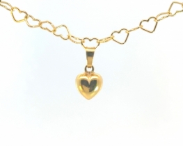 Silver Necklace endless Hearts