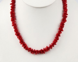 Ogrlica iz koral KAJA - rdeča in oranžna