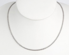 Silver Chain ROLO oval 42- 45 -80 cm