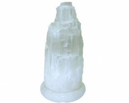 White Selenite Lamp 20 x 9 cm