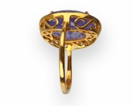 Victorian Gold Ring TITANIC - Tanzanite 9 x 13