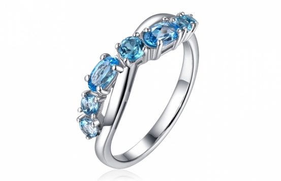 Silver Ring SKY BLUE 