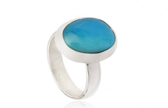 Silver Ring TURQUOISE Blue Bird