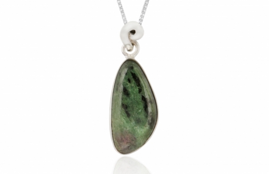 Silver Pendant Ruby Zoisite - more sizess