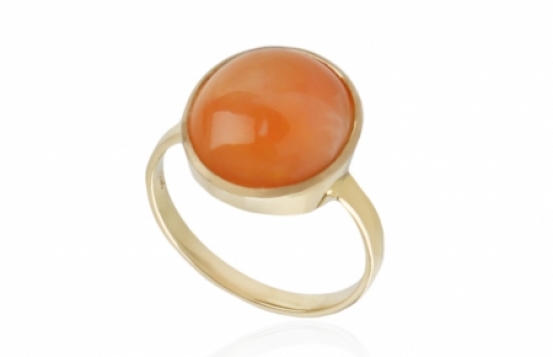 Gold Ring FUEGO Fire Opal