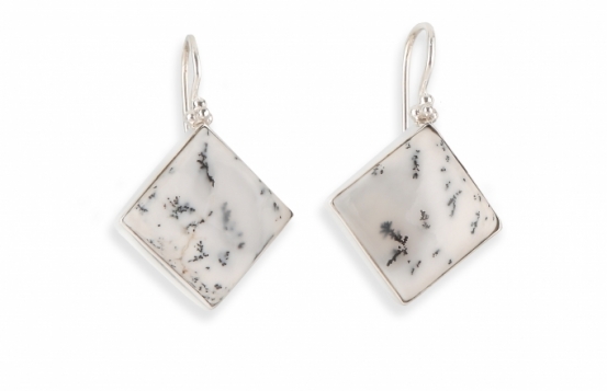 Silver Earrings Square 16 mm