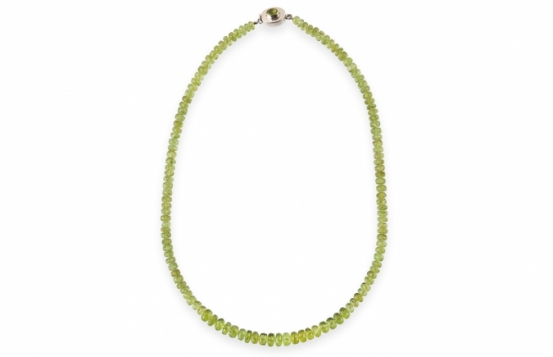 Peridot Necklace Olive Queen 6 - 8 mm