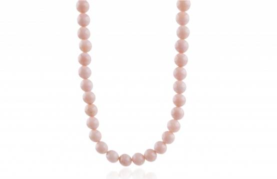 Pink Opal Necklace 8 mm