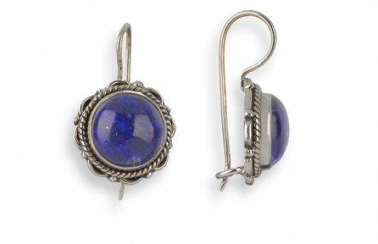 Silver Earrings Lapis lazuli Orient