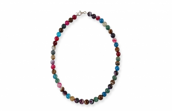 Necklace Rainbow Agate 8 mm