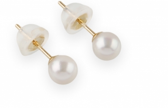 Gold Akoya Pearl Earrings 6,5 mm