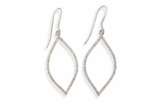 White Gold Earrings VENUS with Diamonds