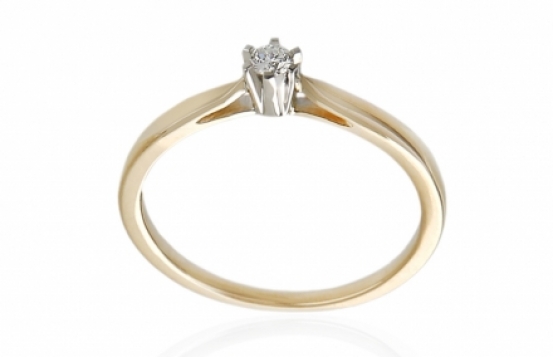 Diamond Ring AMOR - yellow or white gold