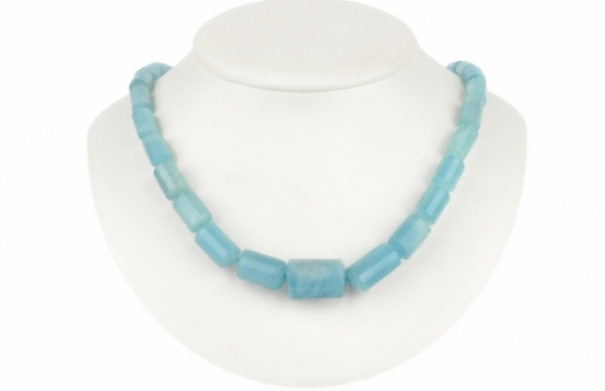 Aquamarine necklace Long Blue