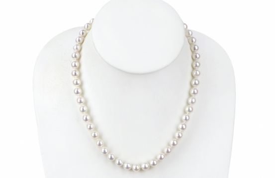 Pearl Necklace Akoya Sea Pearls 8 mm AAAA