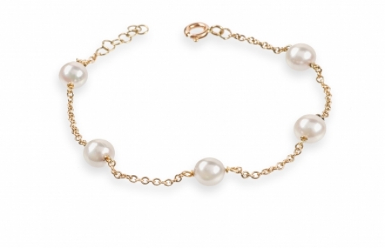 Gold Bracelet MIU Akoya Pearls 6,5 mm