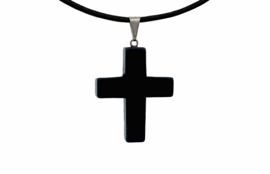 Pendant Cross Obsidian